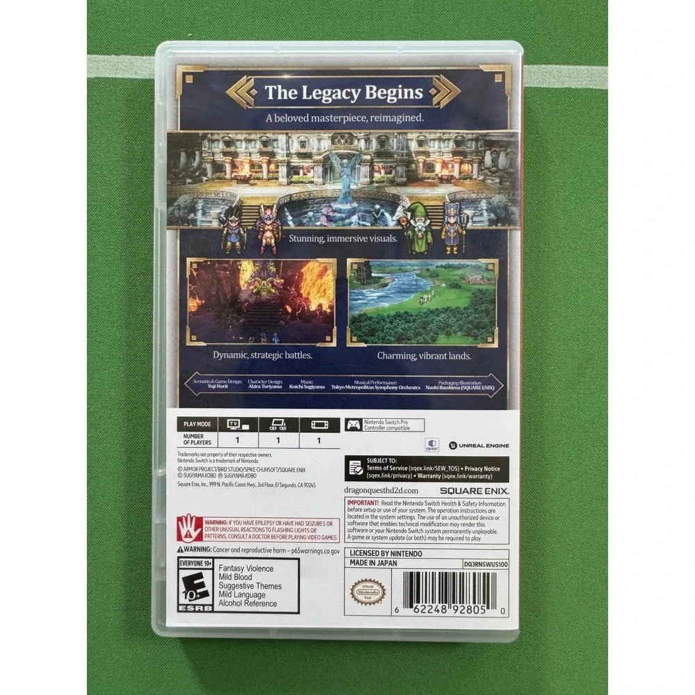 Square Enix Dragon Quest III HD-2D Remake 3 Nintendo Switch Video Game LikeNEW